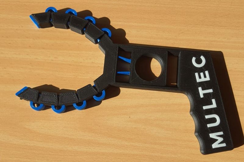 Multimaterial-Druck in einem Druckvorgang gedruckt: Gummimanschette mit Flansch